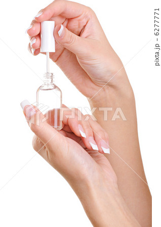 Beauty woman hands with a nail vanish 6277771