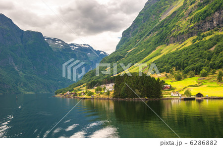 Small village in Naeroyfjord, Norway 6286882