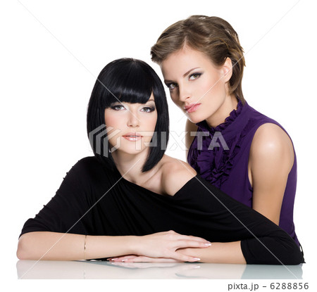 Two beautiful glamour young women 6288856
