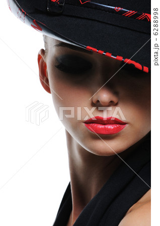 Woman with bright red sexy lips 6288998
