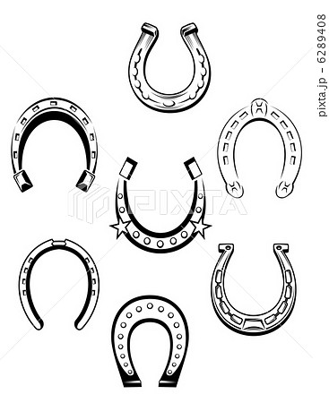 Set Of Horseshoe Iconsのイラスト素材
