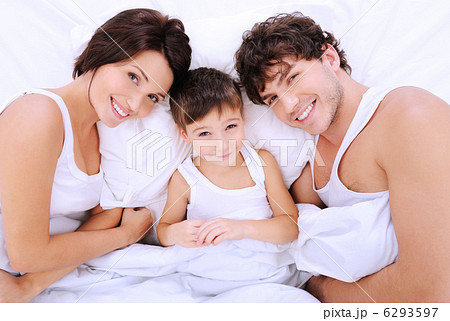 Happy cheerful family with little boy 6293597