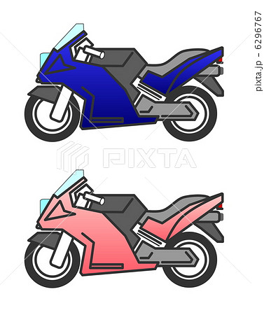 シンプルなバイクのイラスト素材 6296767 Pixta