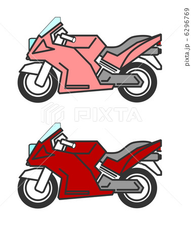 シンプルなバイクのイラスト素材