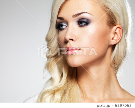 Fashion model with bright make-up. 6297062