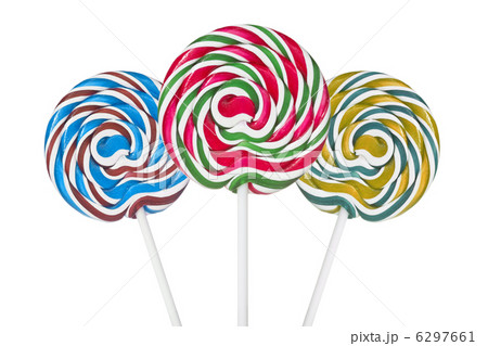 Three colorful spiral lollipops 6297661