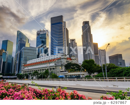 Skyscrapers in financial district of Singapore Skyscrapers in financial district of Singapore 6297867