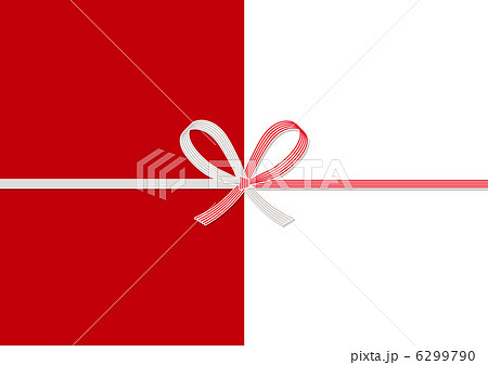 紅白蝶結びのイラスト素材
