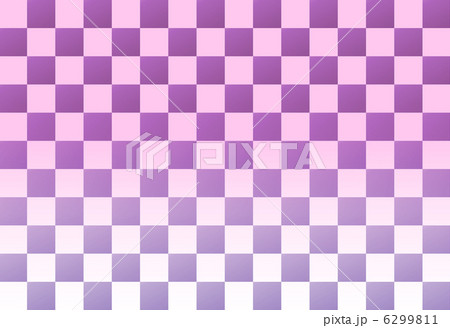 市松模様 紫 薄桃色グラデーションのイラスト素材