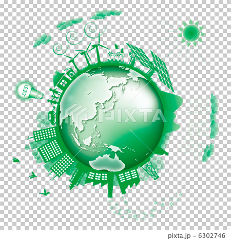 ECO イメージイラスト グリーン 地球環境_01 6302746