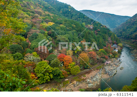 嵐山展望台 保津峡谷 嵐山展望台 保津峡谷 6311541
