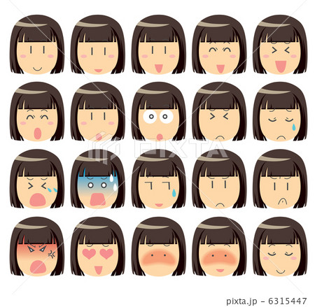 女性の顔・表情 6315447