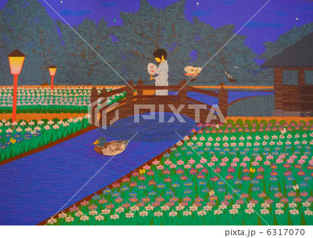 あやめ公園(貼り絵) あやめ公園(貼り絵) 6317070