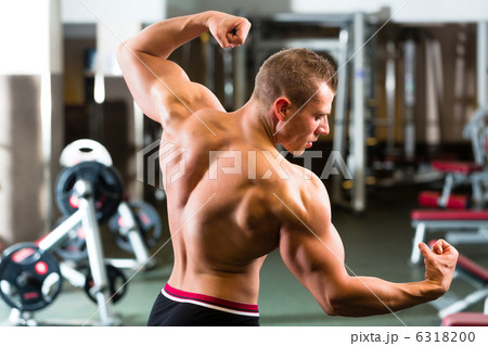 Bodybuilder posing in Gym 6318200