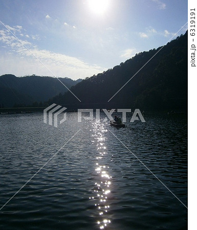 伊自良湖ワカサギ釣りの写真素材