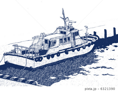 パイロットボートのイラスト素材