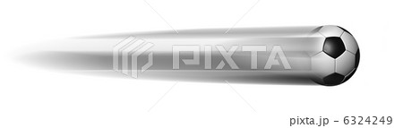 flying soccer ball isolated over the white 3d 6324249