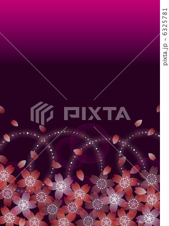 桜背景 01 縦 赤紫のイラスト素材