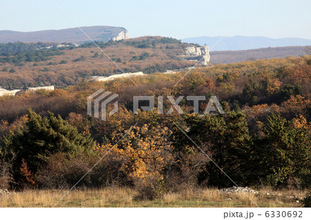 Mountain. Cave city Eski-Kermen, Crimea, Ukraine VI-XIV centurie Mountain. Cave city Eski-Kermen, Crimea, Ukraine VI-XIV centurie 6330692