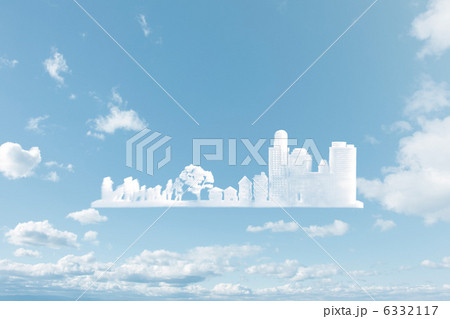 雲の街並のイラスト素材 [6332117] - PIXTA