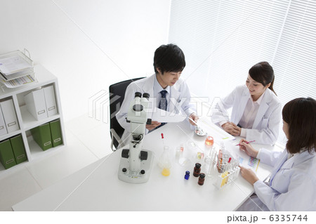 打ち合わせする研究者 打ち合わせする研究者 6335744