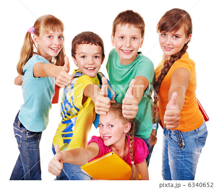 Group of teen people. 6340652