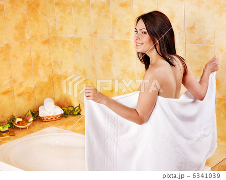 Woman take bubble bath. 6341039