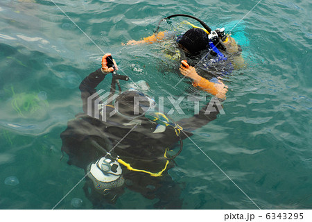 scuba divers scuba dive in sea scuba divers scuba dive in sea 6343295