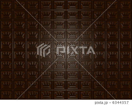 板チョコイラスト　ダークチョコ　王冠 6344357