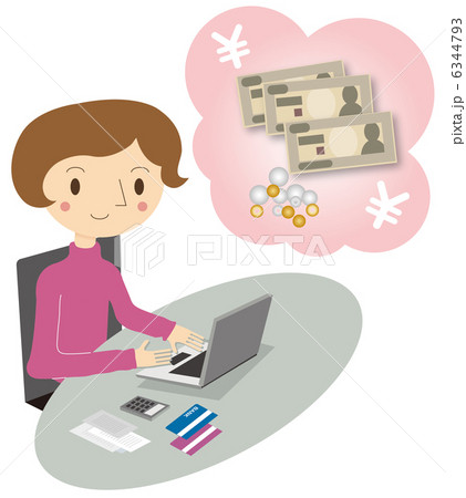 家計をやりくりする女性 6344793