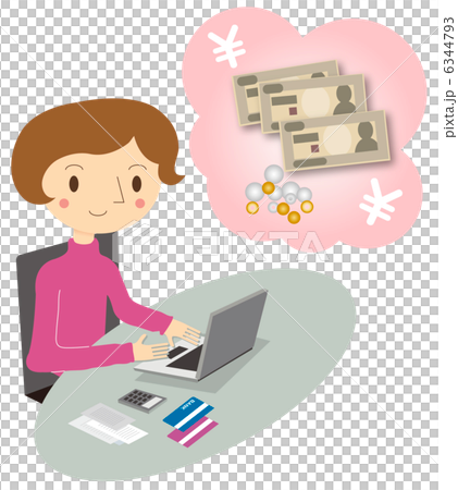 家計をやりくりする女性 6344793