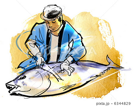 まぐろ解体 6344829