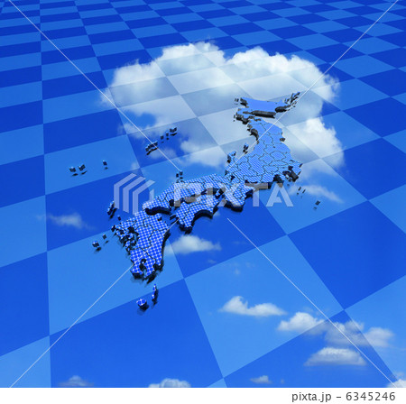 日本地図・日本白地図／ソーラーパネル 6345246