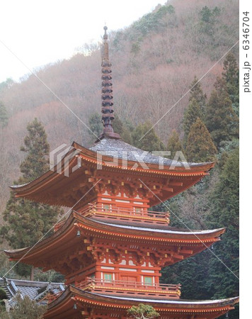 雪化粧の長福寺三重塔 雪化粧の長福寺三重塔 6346704