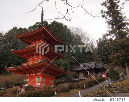 雪化粧の美作長福寺三重の塔 雪化粧の美作長福寺三重の塔 6346713