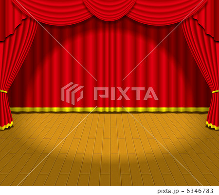 ステージ・緞帳・赤・金縁 ステージ・緞帳・赤・金縁 6346783