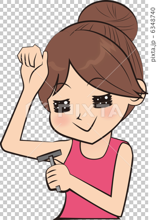 ワキ毛を剃る女性 6348740