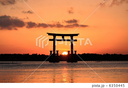 浜名湖 弁天島の夕日 浜名湖 弁天島の夕日 6350445