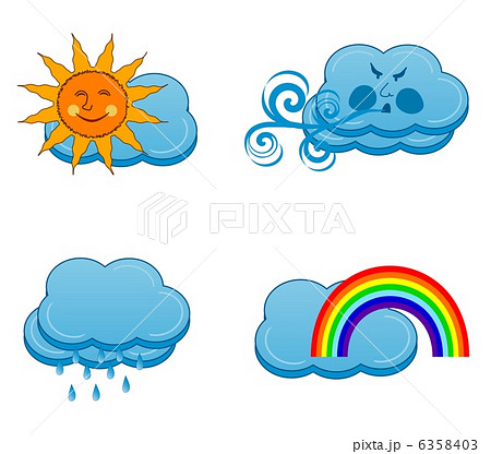 illustration of a weather icons set illustration of a weather icons set 6358403
