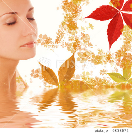 Beautiful girl and colorful autumn leaves 6358672