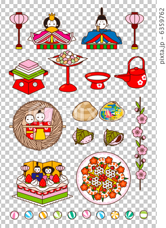 Material of peach festival Kyoto Kanto style 6359762