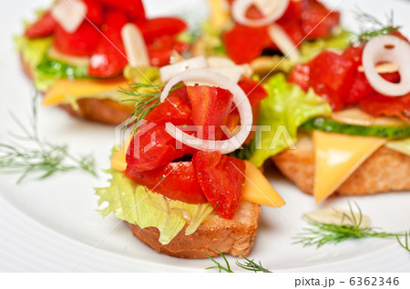 Toast with vegetables Toast with vegetables 6362346