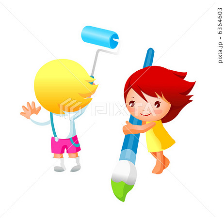 Children painting together 6364603