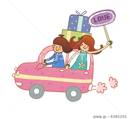 Boy and Girl travelling in car 6365201