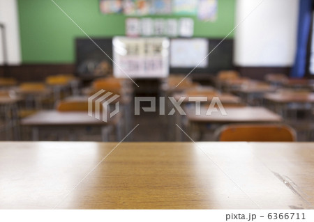教壇から見る小学校の教室 教壇から見る小学校の教室 6366711