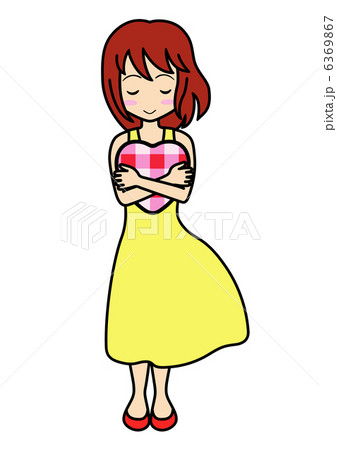 バレンタインプレゼントを持つ少女 バレンタインプレゼントを持つ少女 6369867