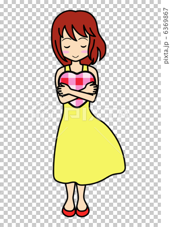 バレンタインプレゼントを持つ少女 バレンタインプレゼントを持つ少女 6369867