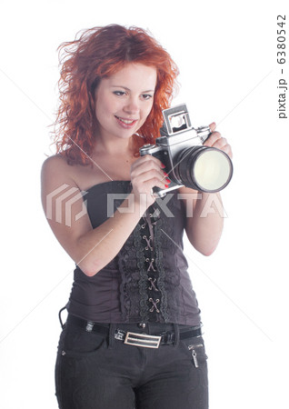 beautiful female with camera 6380542