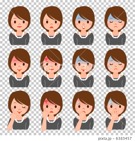 女性　表情　礼服　セット 6383457