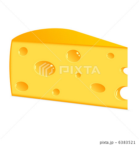 チーズ1個のイラスト素材